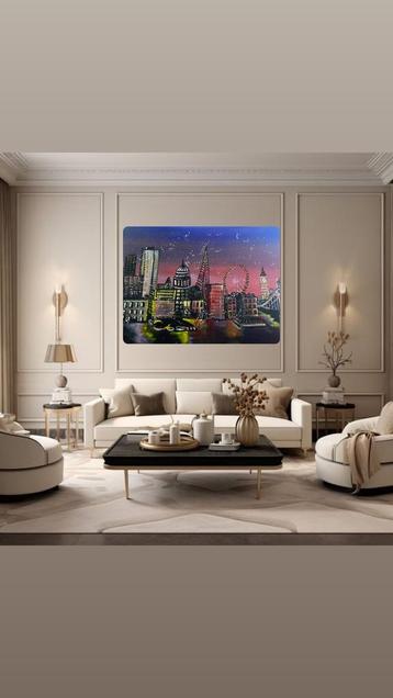 Xxl Luxury Modern Schilderij handmaakt & unique,  beschikbaar voor biedingen
