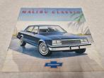 Folder Chevrolet Malibu Classic 1982, Ophalen of Verzenden, Zo goed als nieuw, Chevrolet