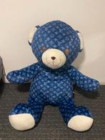 XXL Teddybeer met blauw Louis Vuitton-patroon, Kinderen en Baby's, Ophalen, Zo goed als nieuw