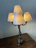 Koperen/bronzen tafellamp, Gebruikt, Ophalen of Verzenden, Metaal, 50 tot 75 cm