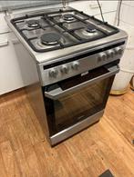 Inventum: RVS Gasfornuis – Schoon – Werkt Goed – Gasslang, Witgoed en Apparatuur, Fornuizen, Ophalen, Gebruikt, Minder dan 85 cm