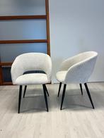 Eettafel stoelen teddy stof, Huis en Inrichting, Stoelen, Twee, Wit, Ophalen of Verzenden, Zo goed als nieuw