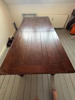 Massieve eiken eettafel, Huis en Inrichting, Tafels | Eettafels, Ophalen, 200 cm of meer, 50 tot 100 cm, Zo goed als nieuw