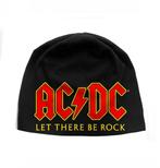 ac/dc, acdc, let there be rock, beanie, muts, zwart, rock, Ophalen of Verzenden, Nieuw, Kleding