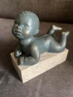 Brons look beeldje Vintage Baby op Sokkel., Ophalen of Verzenden, Zo goed als nieuw, Mens