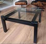 Vintage salontafel in de stijl van George Ciancimino, Huis en Inrichting, Tafels | Salontafels, Ophalen, 50 tot 100 cm, Glas, Minder dan 50 cm