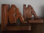 Antieke eiken boekensteunen, Antiek en Kunst, Kunst | Beelden en Houtsnijwerken, Ophalen of Verzenden
