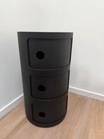 Kartell Componibili Kast - Nachtkastje - zwart - 3 modules, Ophalen, Zo goed als nieuw
