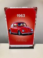 VW Bug Kever 1963 metalen reclamebord (Old Look), Ophalen of Verzenden, Nieuw, Auto's