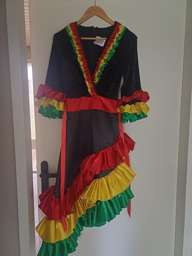 Flamenco jurk - Maat S, Kleding | Dames, Carnaval, Ophalen of Verzenden, Zo goed als nieuw, Kleding