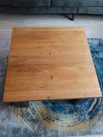 Industriële salontafel met eiken blad, Huis en Inrichting, Tafels | Salontafels, Ophalen, 50 tot 100 cm, Vierkant, 50 tot 100 cm