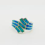 Zilveren ring met opaal, Sieraden, Tassen en Uiterlijk, Ringen, 18 tot 19, Verzenden, Nvt, Met edelsteen