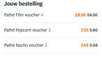 4 bioscoop kaartjes pathe, Tickets en Kaartjes, Drie personen of meer, Overige soorten, Overige typen