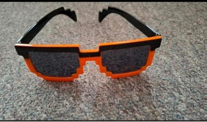 loot crate pixel zonnebril oranje unisex, Sieraden, Tassen en Uiterlijk, Zonnebrillen en Brillen | Heren, Nieuw, Overige merken