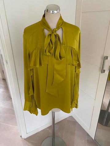 Zara Blouse met Strik - Maat L olijfgroen beschikbaar voor biedingen