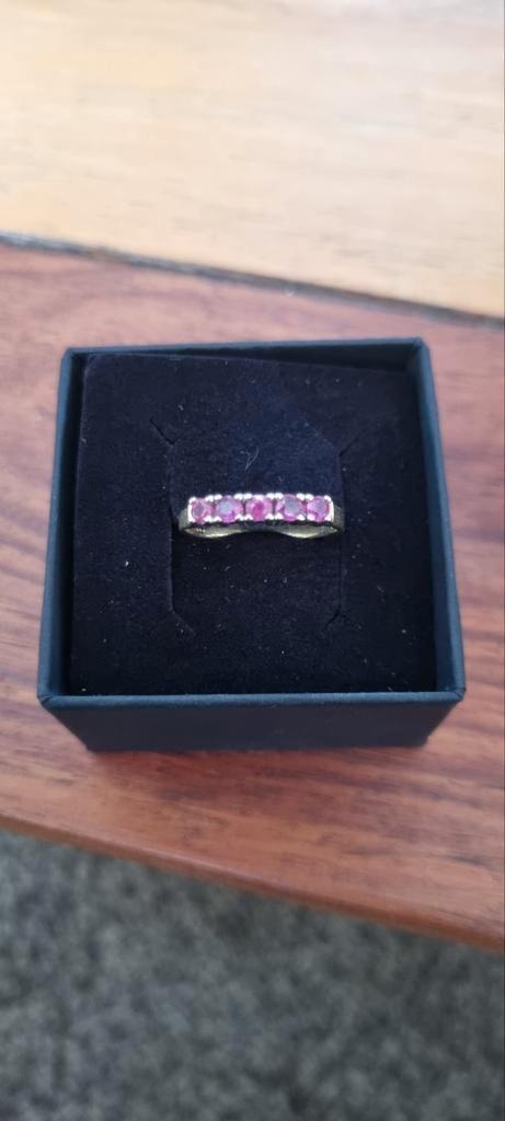 Gouden ring, Sieraden, Tassen en Uiterlijk, Ringen, Zo goed als nieuw, Dame, 17 tot 18, Wit, Goud, Ophalen of Verzenden