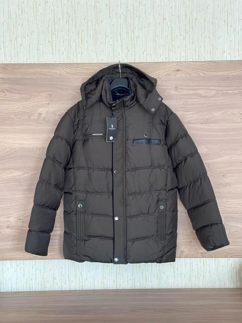 Gewatteerde Heren Winterjas, Kleding | Heren, Jassen | Winter, Nieuw, Overige maten, Bruin, Ophalen of Verzenden