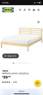 Tarva Ikea bed 140x200 cm, Ophalen, Gebruikt, Beige, Tweepersoons