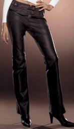 * Vintage Bruine Lamsleren Leren Broek * Mt. 38 * ZGAN *, Maat 38/40 (M), Bruin, Ophalen of Verzenden, Zo goed als nieuw