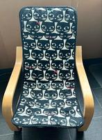 Ikea Poang kinderfauteuil met poezenhoes, Huis en Inrichting, Fauteuils, Ophalen, Minder dan 50 cm, Gebruikt, Minder dan 75 cm