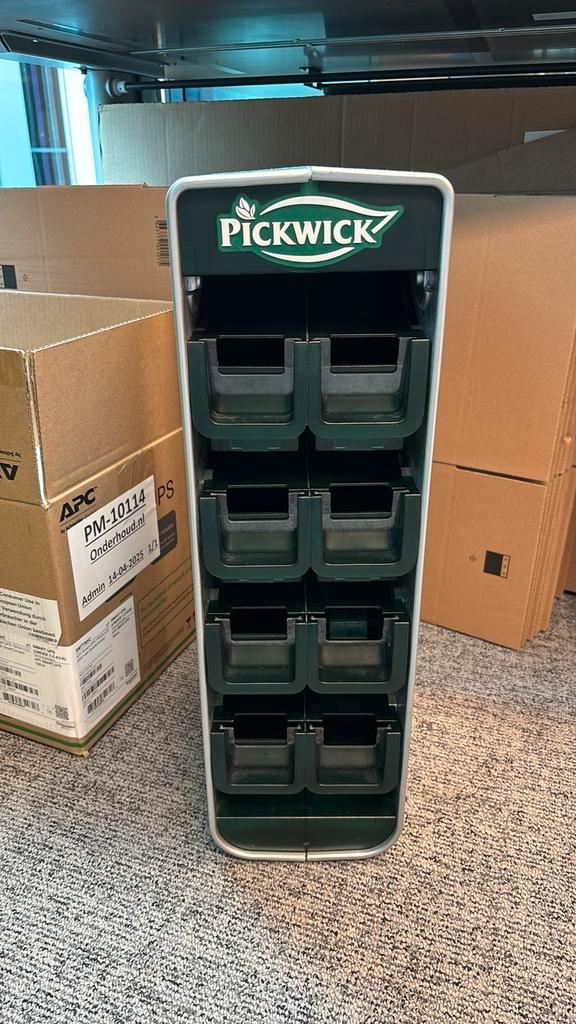 Douwe Egberts Pickwick theedispenser cassette, Huis en Inrichting, Keuken | Keukenbenodigdheden, Zo goed als nieuw, Ophalen of Verzenden