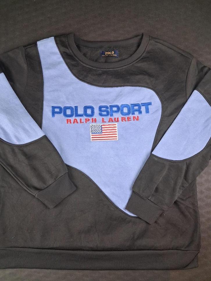 Ralph Lauren Polo Sport L – Zwart/Lichtblauw, Nieuw, Kleding | Heren, Truien en Vesten, Nieuw, Maat 52/54 (L), Zwart, Ophalen of Verzenden