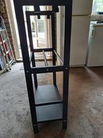Houtbak rvs zwart, Ophalen, Zo goed als nieuw, Houthaard