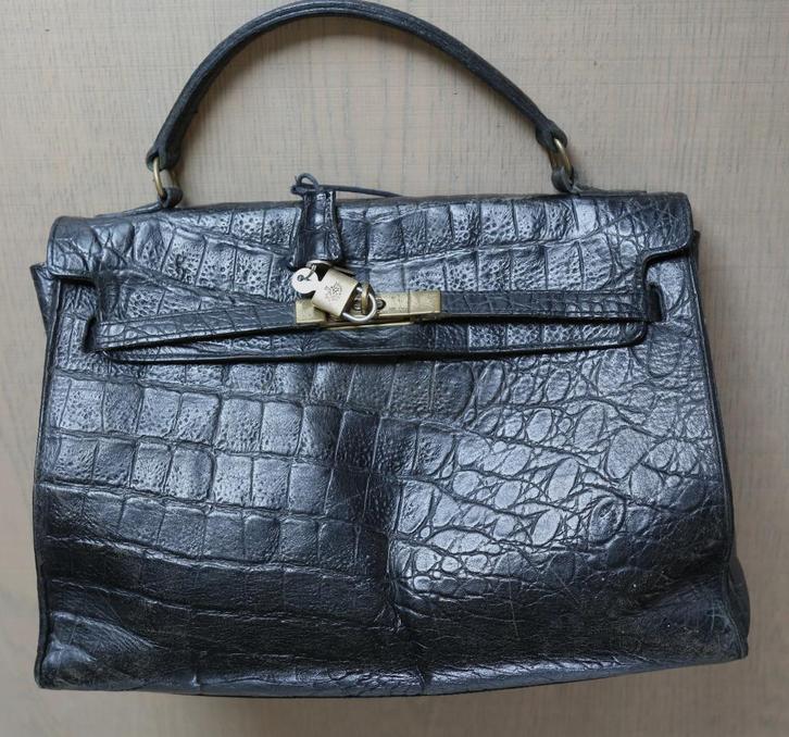 Mulberry leren damestas zwart, Sieraden, Tassen en Uiterlijk, Tassen | Damestassen, Gebruikt, Handtas, Zwart, Ophalen of Verzenden