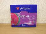 Gloednieuwe DVD+RW Verbatim Multicolour 5 Units 4x 4,7 GB, Ophalen, Nieuw, Dvd, Verbatim