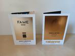 2 proefjes Paco Rabanne Fame + Million gold, samen € 2,50, Sieraden, Tassen en Uiterlijk, Uiterlijk | Parfum, Ophalen, Nieuw