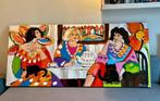 Gaaf kleurrijk schilderij 180x80 - van Liz, Ophalen