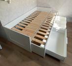 Ikea BRIMNES uitschuif bed wit, 80x200 / 160x200, Ophalen, Verstelbaar, Wit, Tweepersoons