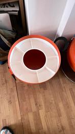 Vintage Oranje Plastic Naaipoef, Ophalen, Gebruikt