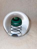 Vintage paperweight groen/zwart, Ophalen of Verzenden