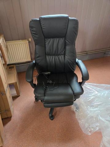 Luxe Bureaustoel met Massagefunctie - Zwart beschikbaar voor biedingen