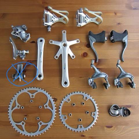 Vintage Shimano Dura Ace Onderdelen, Fietsen en Brommers, Fietsonderdelen, Gebruikt, Racefiets, Overige typen, Ophalen of Verzenden