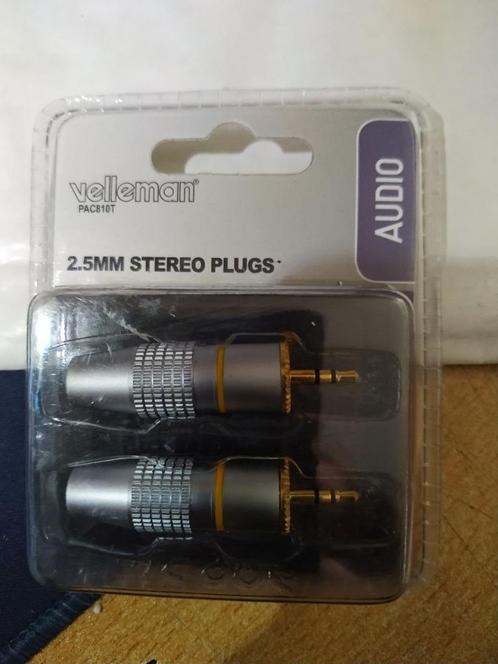 Velleman Professional Stereo Plugs Connectors, Audio, Tv en Foto, Audiokabels en Televisiekabels, Nieuw, Luidsprekerkabel, Minder dan 2 meter