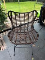6 Rotan (Vlinder)stoelen, Huis en Inrichting, Stoelen, Ophalen, Gebruikt, Bruin, Riet of Rotan