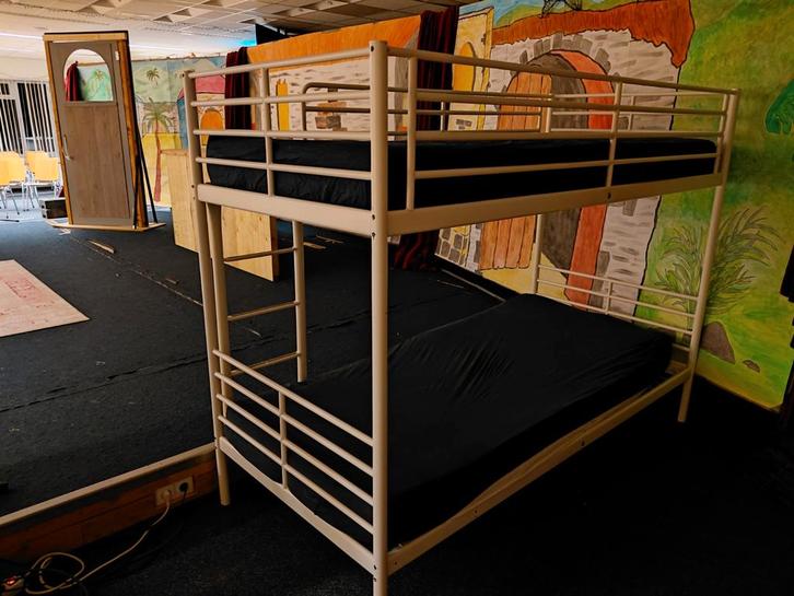 Stapelbed, metaal., Huis en Inrichting, Slaapkamer | Stapelbedden en Hoogslapers, Gebruikt, Stapelbed, 90 cm, 200 cm, Tweepersoons