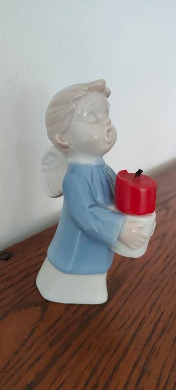curiosa kerst beeldje oud porseleinen engeltje engel kaarsje beschikbaar voor biedingen
