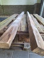 4 pellets en 2 houten balken, Doe-het-zelf en Verbouw, Hout en Planken, Ophalen, Gebruikt, 50 mm of meer, Minder dan 200 cm