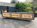 Industrieel TV meubel mangohout, Huis en Inrichting, Kasten | Televisiemeubels, 150 tot 200 cm, Minder dan 100 cm, 25 tot 50 cm