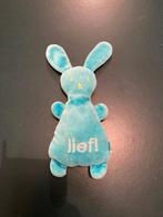 Lief lifestyle blauw badstof knuffel doekje lapje konijn!, Ophalen of Verzenden, Zo goed als nieuw, Konijn