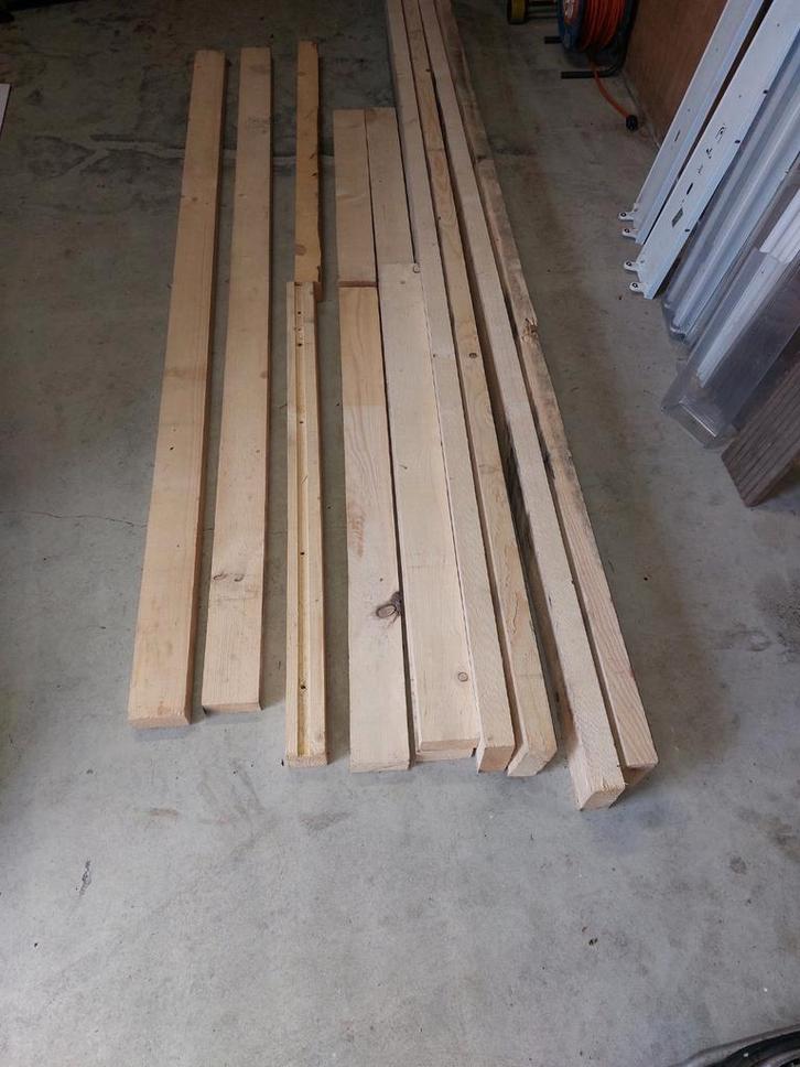 Houten Balken - Diverse Maten, Doe-het-zelf en Verbouw, Hout en Planken, Gebruikt, Balk, Vuren, 300 cm of meer, 50 mm of meer