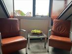 oranje ligstoelen en de tafel te koop, Huis en Inrichting, Banken | Sofa's en Chaises Longues, Ophalen of Verzenden