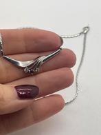 B696 Prachtige zilveren ketting TEKA hanger, Ophalen of Verzenden, X, Met edelsteen, Zilver
