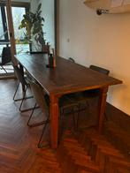 Massief houten eettafel, Huis en Inrichting, Tafels | Eettafels, Ophalen, Gebruikt, 200 cm of meer, 50 tot 100 cm