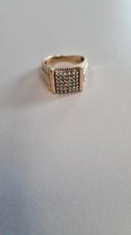 Gouden heren ring 14k / 0.5crt briljanten met certificaat, 20 of groter, Heer, Ophalen of Verzenden, Zo goed als nieuw