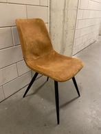 Stoel donkerbruin suede MXSofa, Huis en Inrichting, Stoelen, Ophalen, Zo goed als nieuw, Bruin, Eén