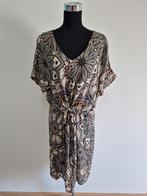 J585 - Geisha jurkje in herfsttinten maat XXXL-46 (1), Blauw, Maat 46/48 (XL) of groter, Ophalen of Verzenden, Zo goed als nieuw